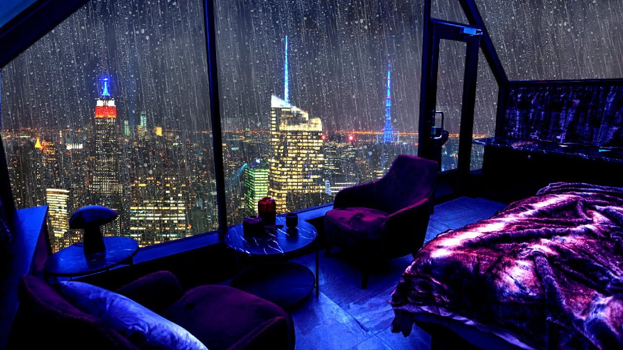 ☔ Noise of Heavy Rain and Thunderstorms in the Window to sleep and relax
