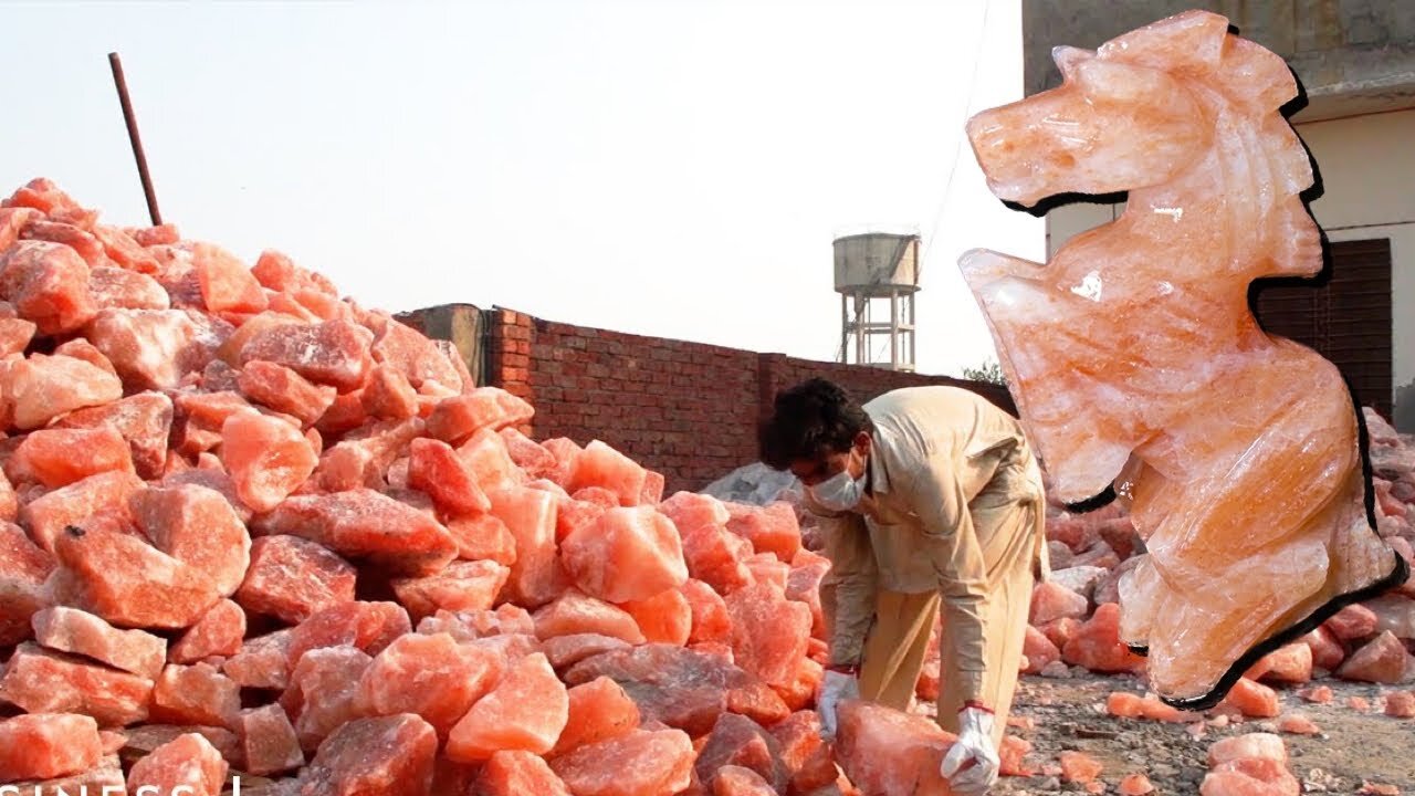 Salt Sculpting Magic Crafting a Stunning Horse From Himalayan Salt