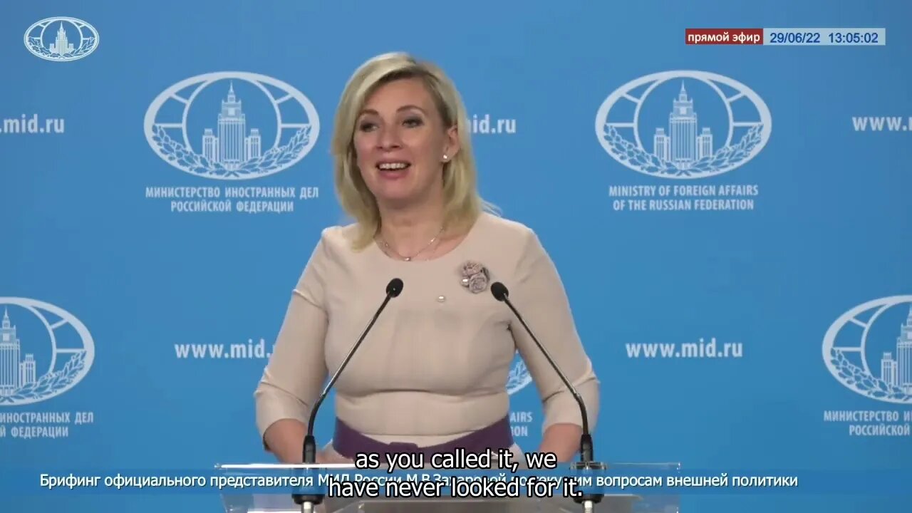 MFA Maria Zakharova Answers Question On The Participation Of 2 BRICS Member States In The G7 Summit