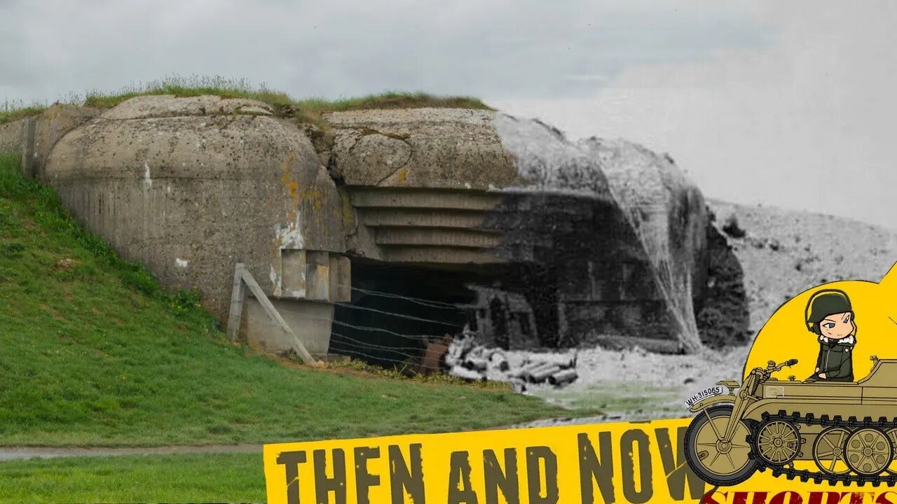 Longues-sur-Mer Battery - Then and Now #shorts 19