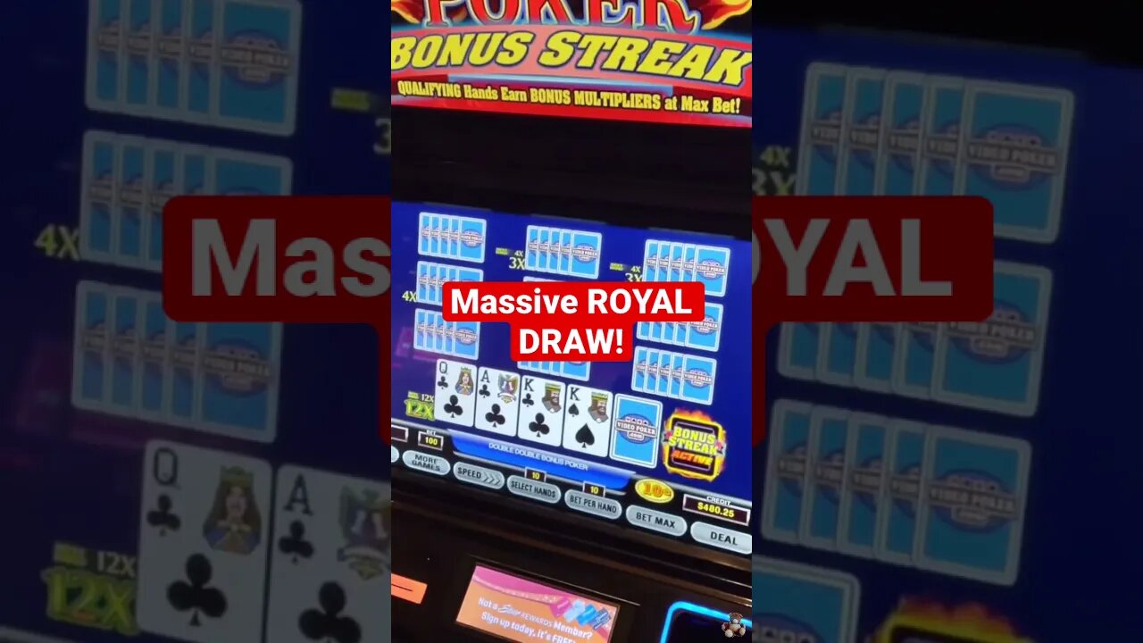 Royal Flush Draw! #videopoker #ultimatex #jackpot #slots