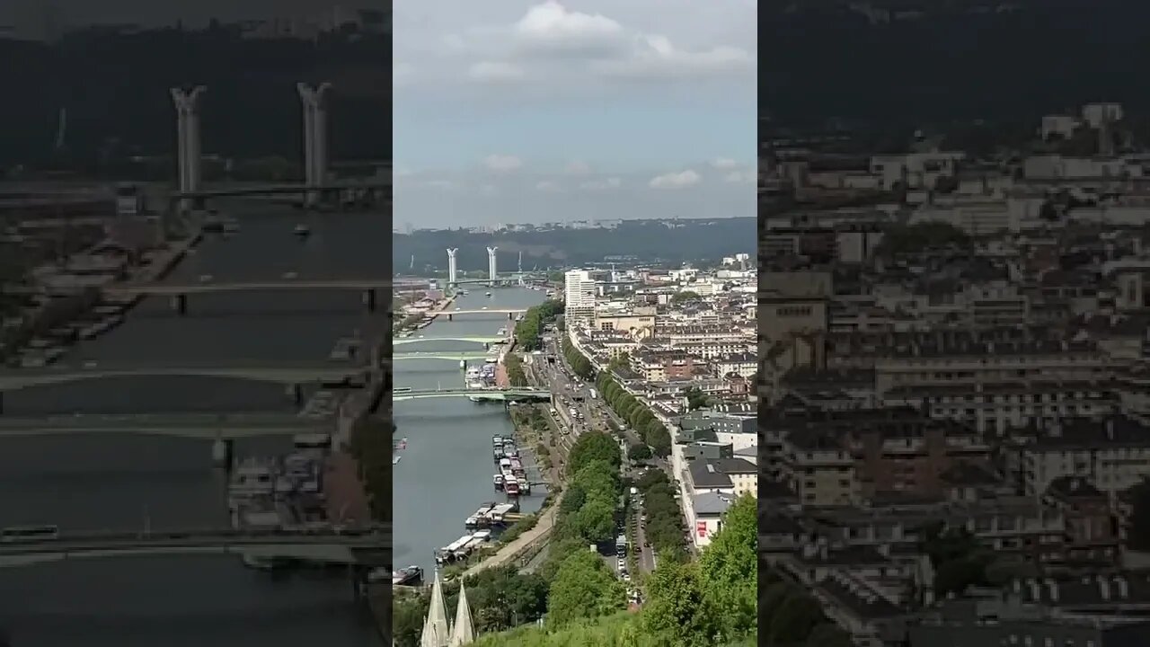 Rouen et sa cathédrale depuis La Corniche