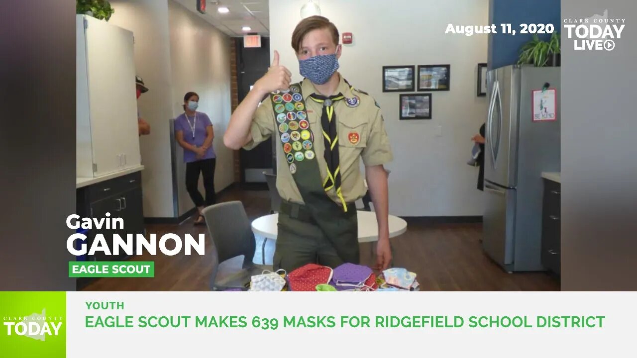 Eagle Scout makes 639 masks for Ridgefield School District