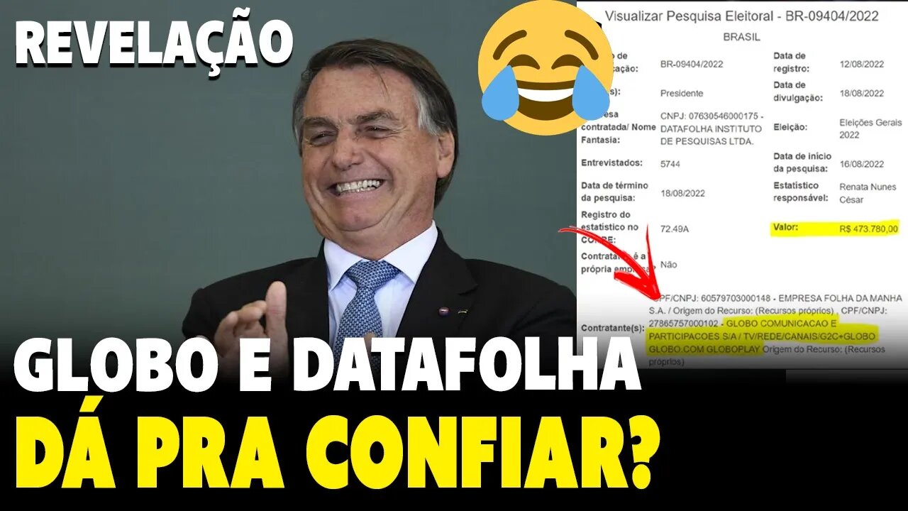 Revelação - Globo pagou por pesquisa DataFolha 😂