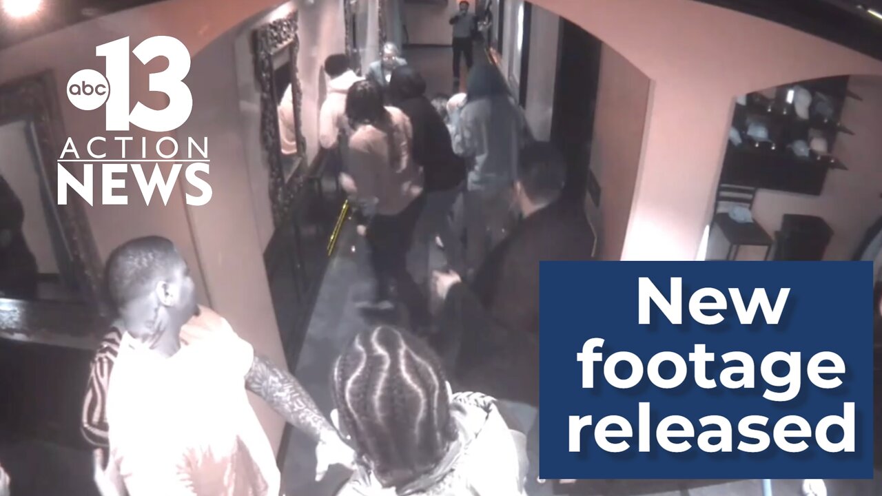 Surveillance video shows the moment authorities say NFL players Alvin Kamara and Christopher Lammons attacked a man on the Strip