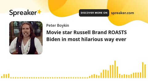 Movie star Russell Brand ROASTS Biden in most hilarious way ever