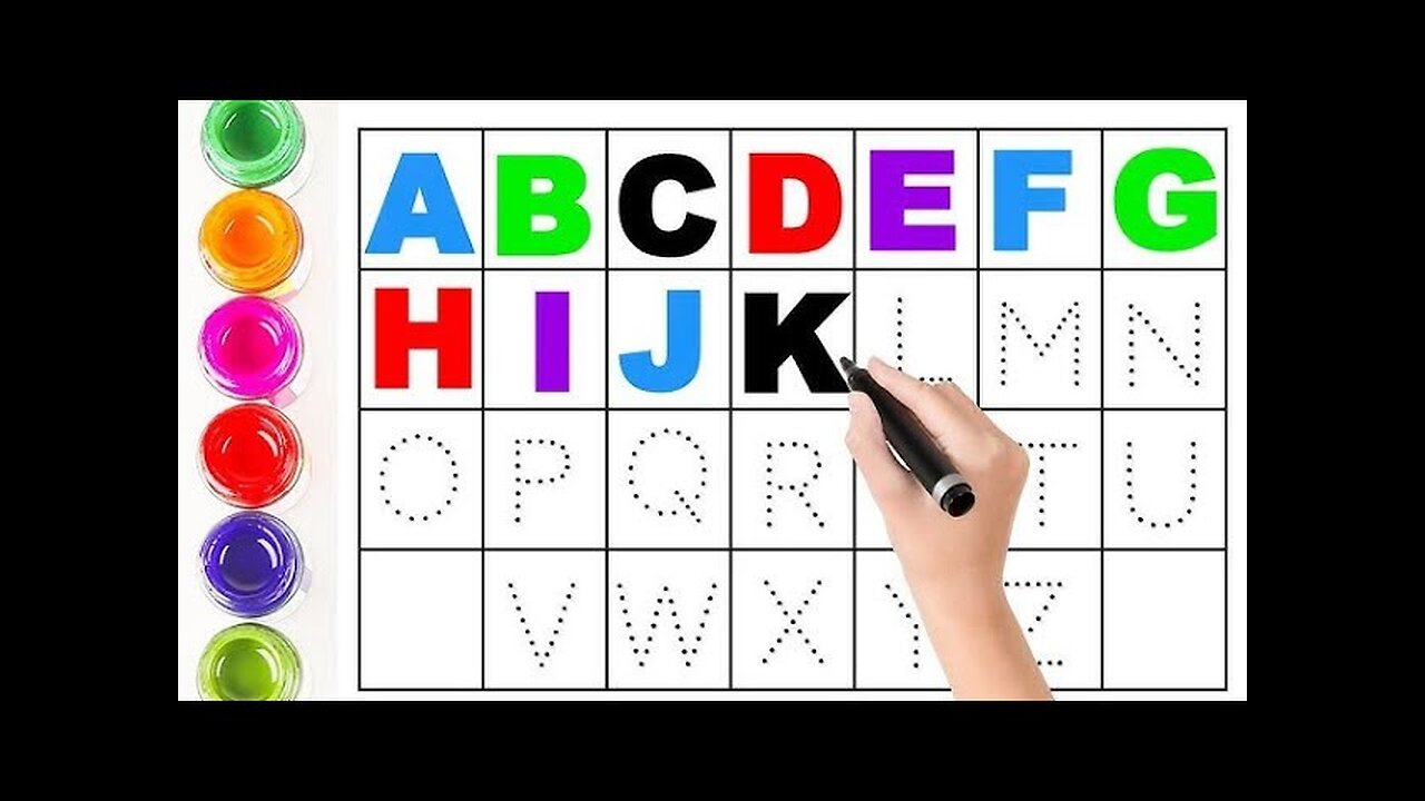 Abc alphabet writing for kids | a for apple b for ball | alphabet phonics song | nursery rhymes