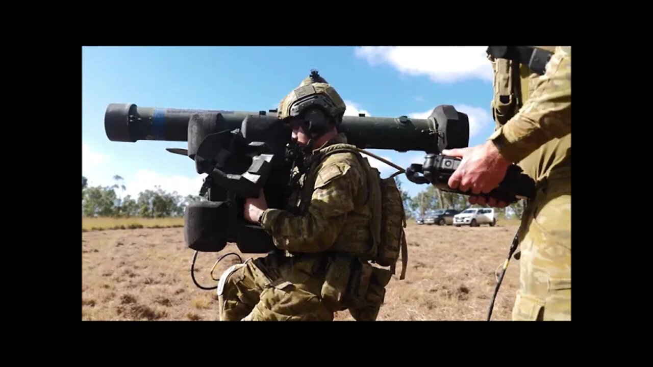 Australian Defence Force Soldiers Firing RBS70 Anti-Aircraft Missile System During Talisman Sabre 21