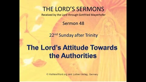 Jesus preaching (48): The Lord's Attitude towards the Authorities