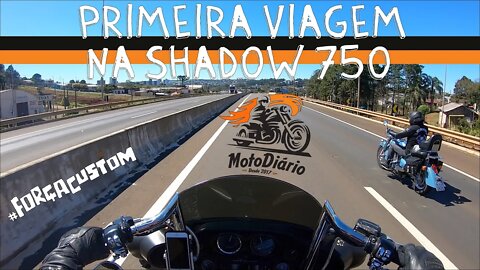 1ª viagem na Shadow 750, olha a curva PÉ DE CURVA!!!!