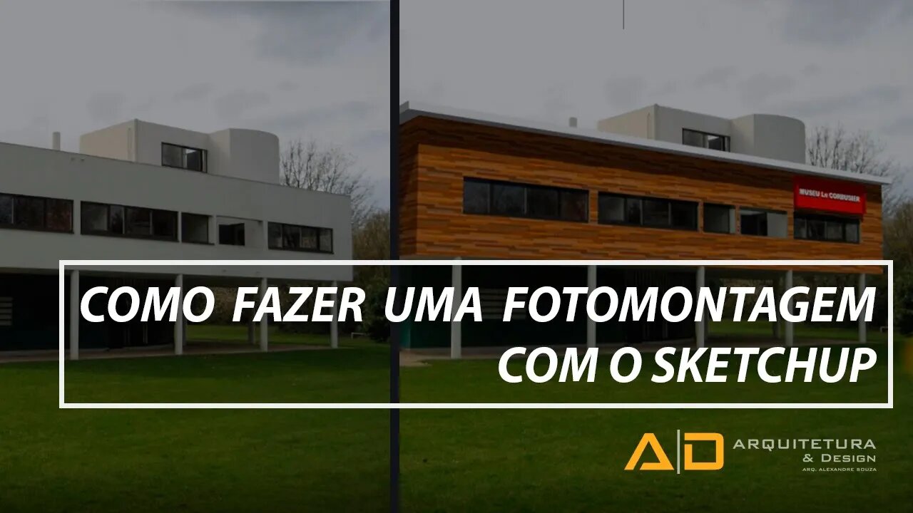 Como fazer uma fotomontagem com o Sketchup - Ferramenta Adaptar à foto