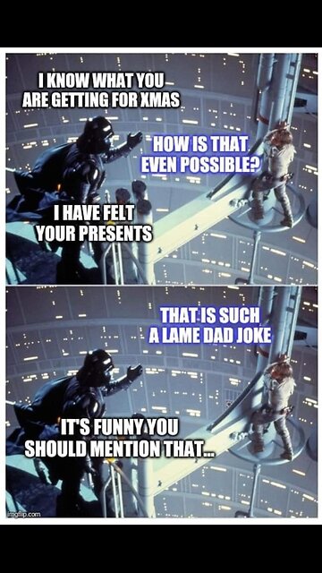 Presents #shorts #silly #funny #memes #starwars #darthvader #lukeskywalker #christmas #presents
