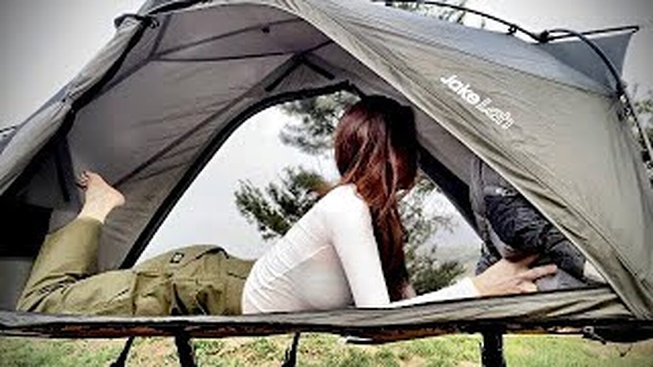 Solo camping at the hideout / Not perfect camping / Jeep Wrangler side solo tent