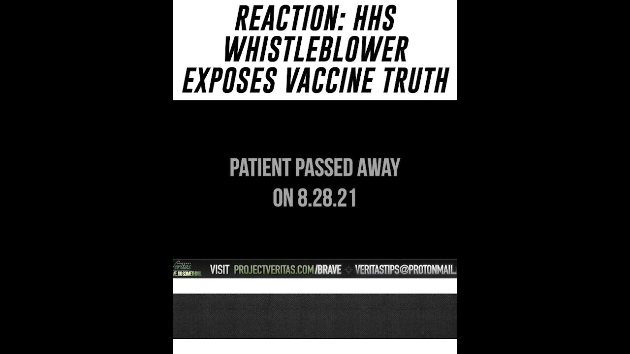 HHS Employee Exposes Vacinne Truth!