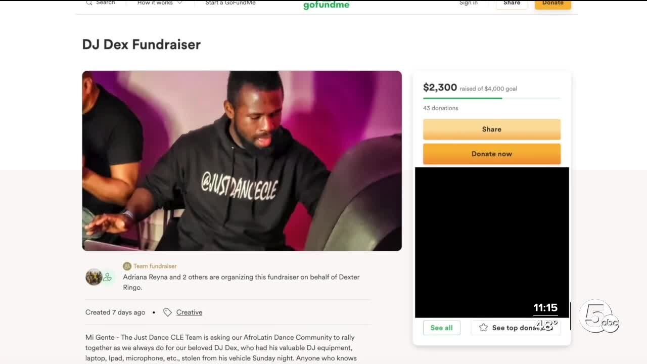 Fundraiser underway to help popular DJ whose equipment was stolen