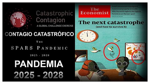 LA RIVISTA D'OCCULTURA MASSONICA THE ECONOMIST ANNUNCIA IL PROSSIMO CONTAGIO CATASTROFICO MORTALE SEERS SPARS L'INFLUENZA AVIARIA H5N1 ENTEROVIRUS L'EVENTO 201 parte 2 SARà NEL 2025