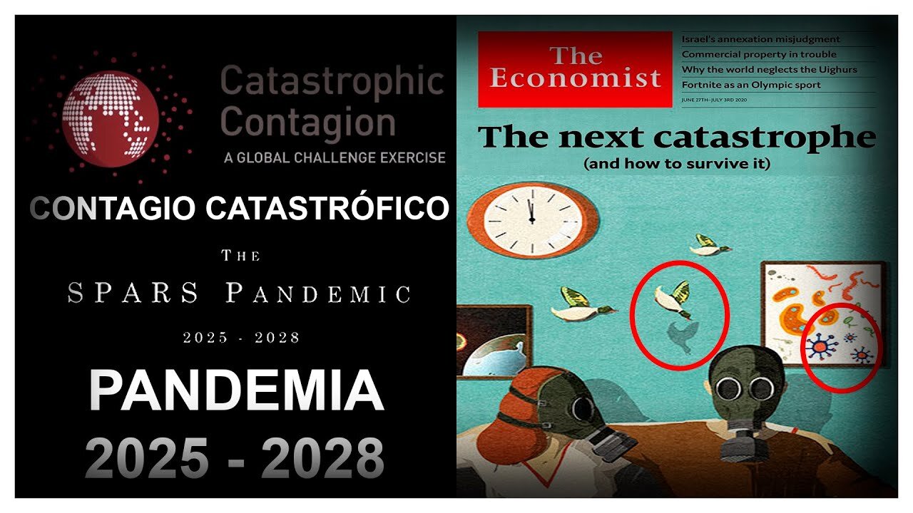 LA RIVISTA D'OCCULTURA MASSONICA THE ECONOMIST ANNUNCIA IL PROSSIMO CONTAGIO CATASTROFICO MORTALE SEERS SPARS L'INFLUENZA AVIARIA H5N1 ENTEROVIRUS L'EVENTO 201 parte 2 SARà NEL 2025