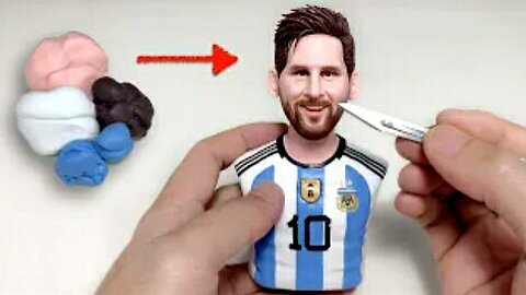 Messi feito de massa de modelar