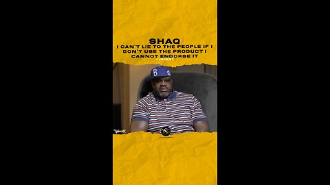 @shaq I can’t lie to the people if I don’t use the product I cannot endorse it