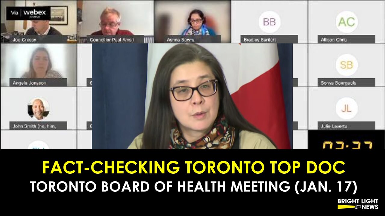 FACT-CHECKING TORONTO TOP DOC FROM BOARD OF HEALTH MEETING (JAN. 17)