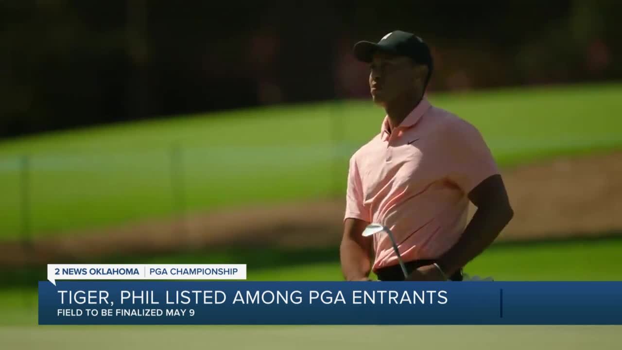 Woods, Mickelson register for PGA Championship in Tulsa