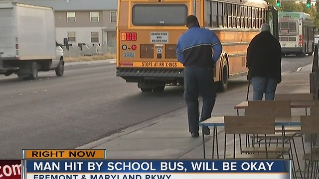 Man struck by CCSD bus on Thursday