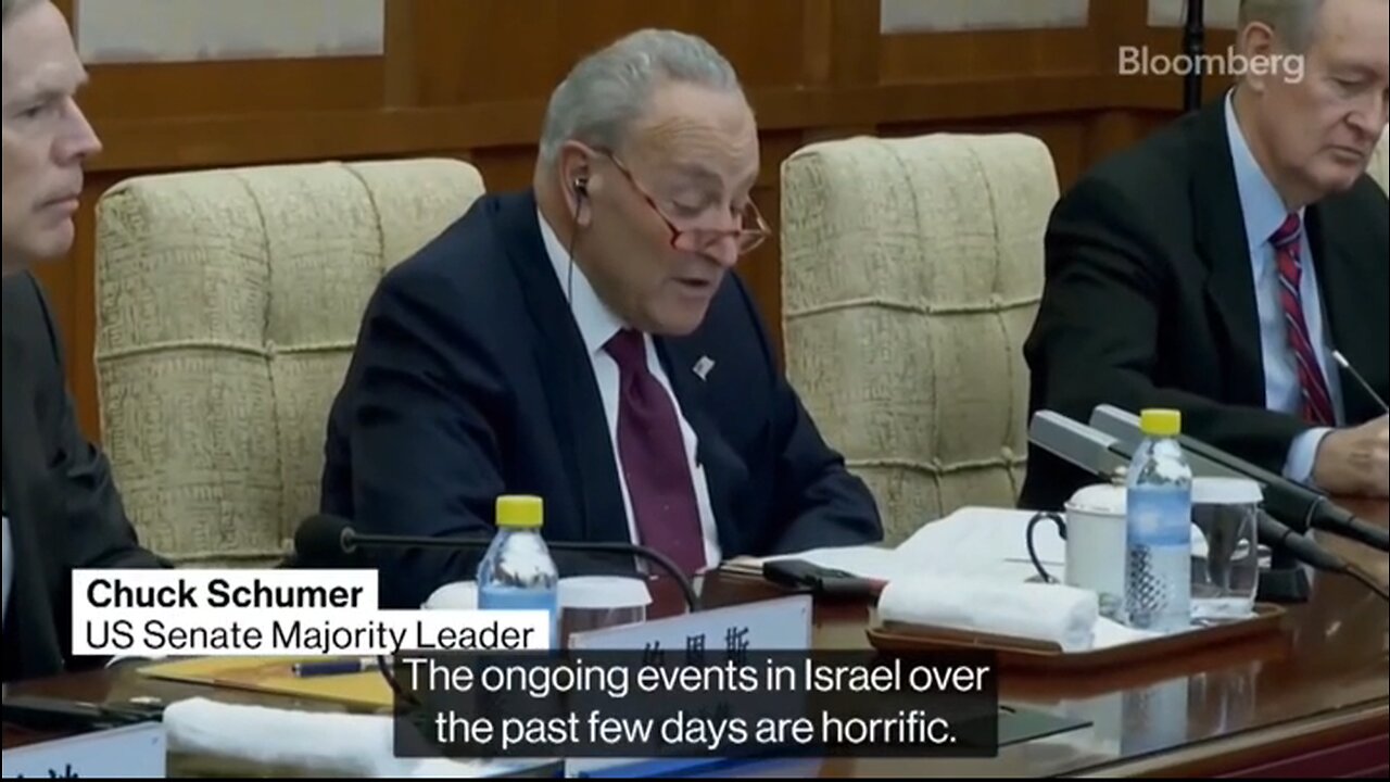 Chuck Schumer lectures China on their response to the Israel-Palestine situation