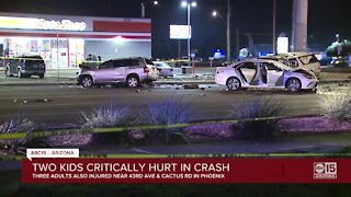 Two kids, three adults critically hurt in crash near 43rd Ave and Cactus