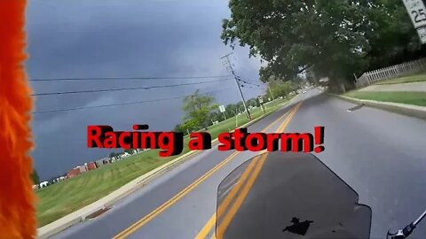 Racing a storm on a motorbike: Who will win?