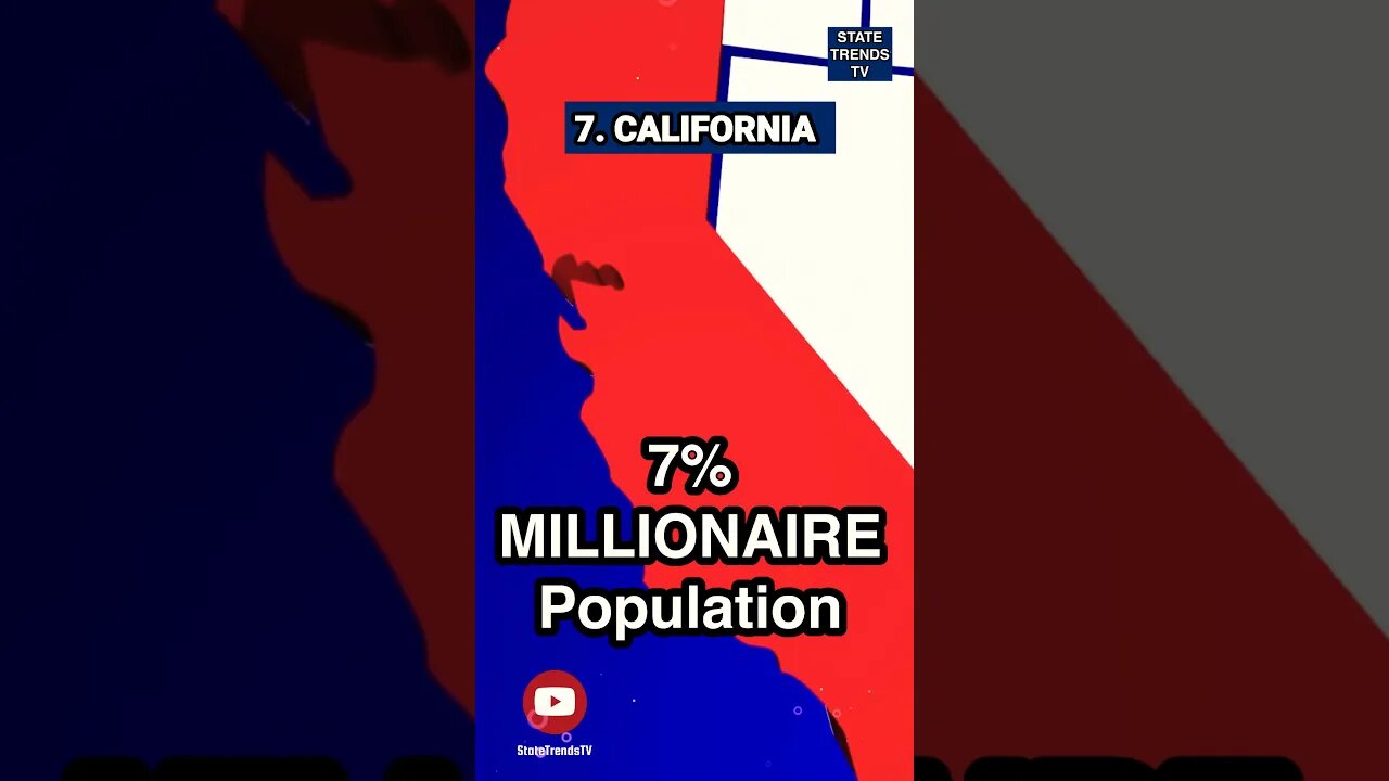 Highest MILLIONAIRE POPULATION States! (TOP 10) #short #millionaire #millionaires #top10 #topnews