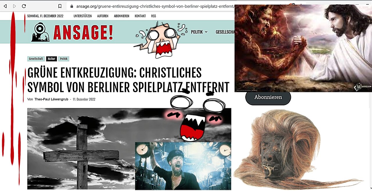 „Die Zerstörung des Christentums, die Zerstörung der Welt schreitet voran!!!“ ...