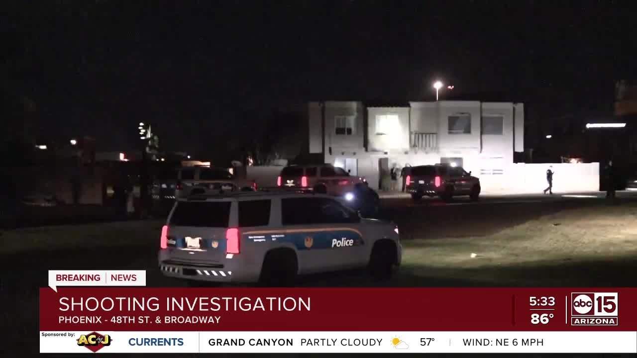 Shooting investigation near 48th Street and Broadway in Phoenix