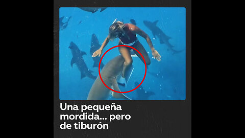 Una ‘influencer’ fue mordida por un tiburón mientras buceaba
