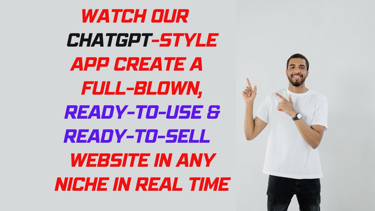 Watch Our ChatGPT-Style App Create A Full-Blown Website In Any Niche In Real Time