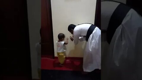 Baby Mario playing with Rev.Fr. cute moments #madonmario #ourlittlemario @Our Little Mario