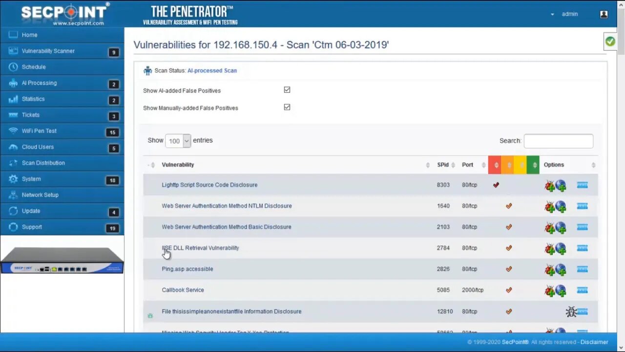 SecPoint Penetrator Vulnerability Scanner 47 AI Machine LearningAIProcessing2