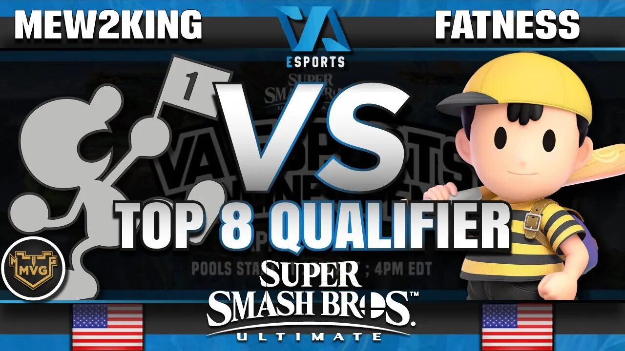 Mew2King (Game & Watch) vs FatNess (Ness) - Losers Top 8 Qualifier - VA Esports Online Open