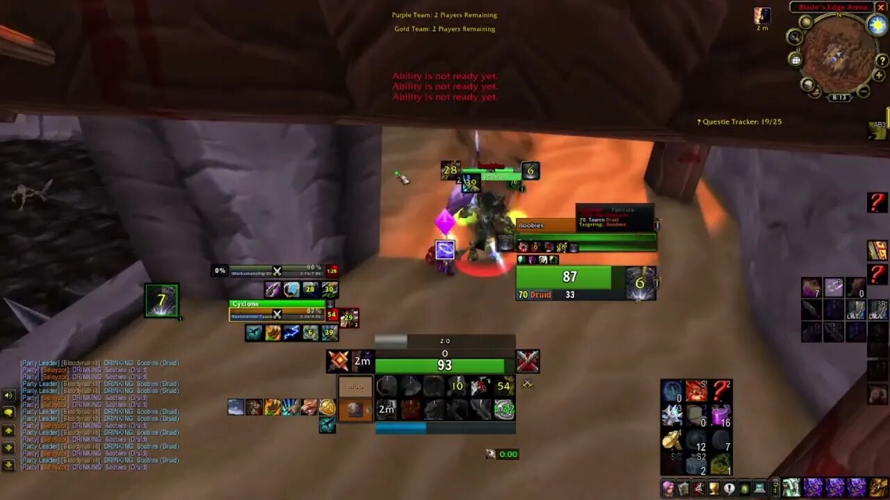 huntard rez pet and first aid instead of helping his druid