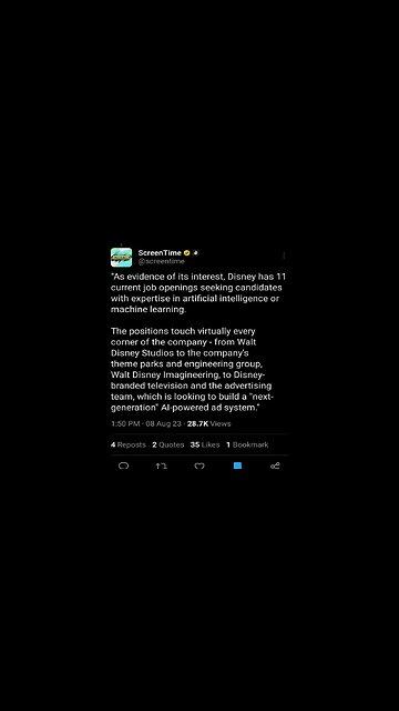 Disney's assembling an AI Taskforce.