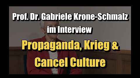 🟥 Gabriele Krone-Schmalz über Propaganda, Krieg & Cancel Culture (02.11.2023)