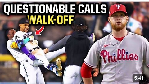 Bad umpiring before Diamondbacks walk off Phillies, a breakdown