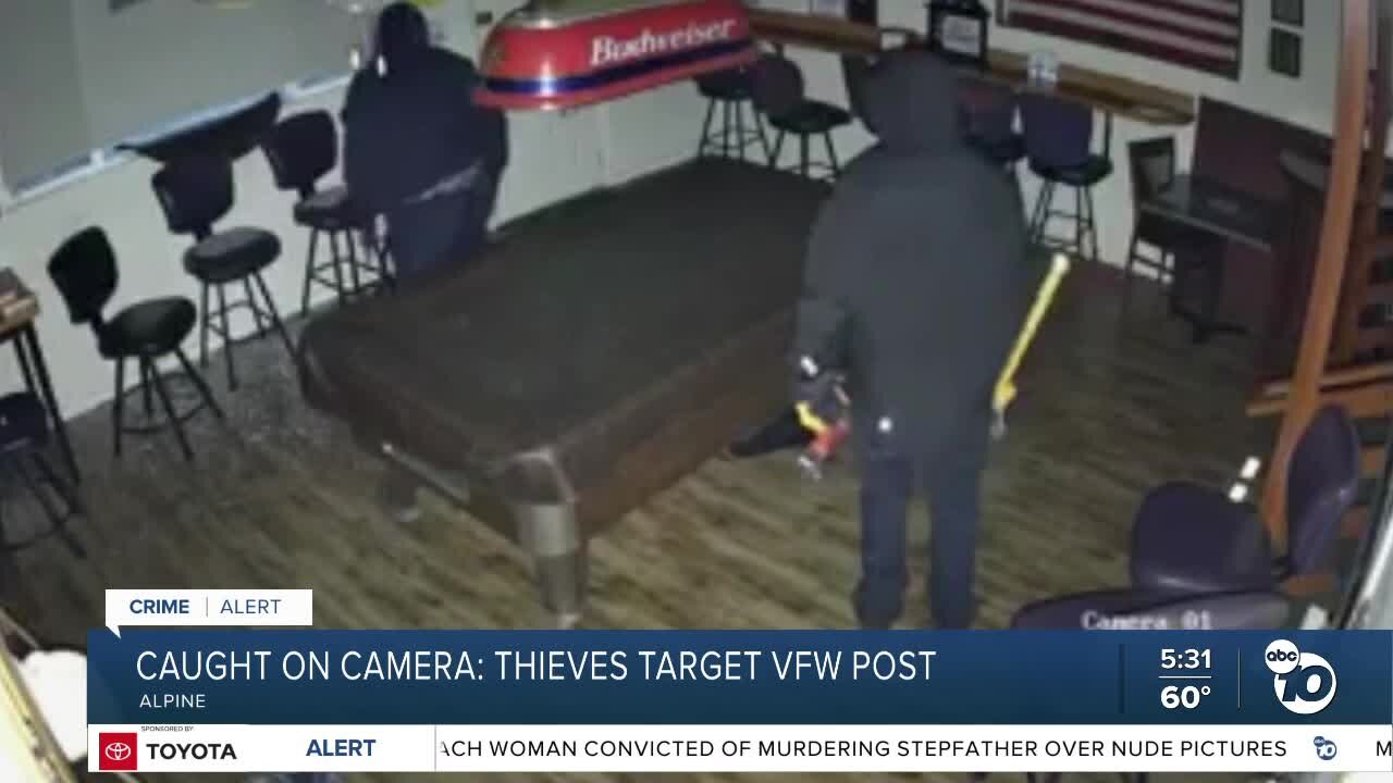 Thieves caught on camera targeting VFW post in Alpine