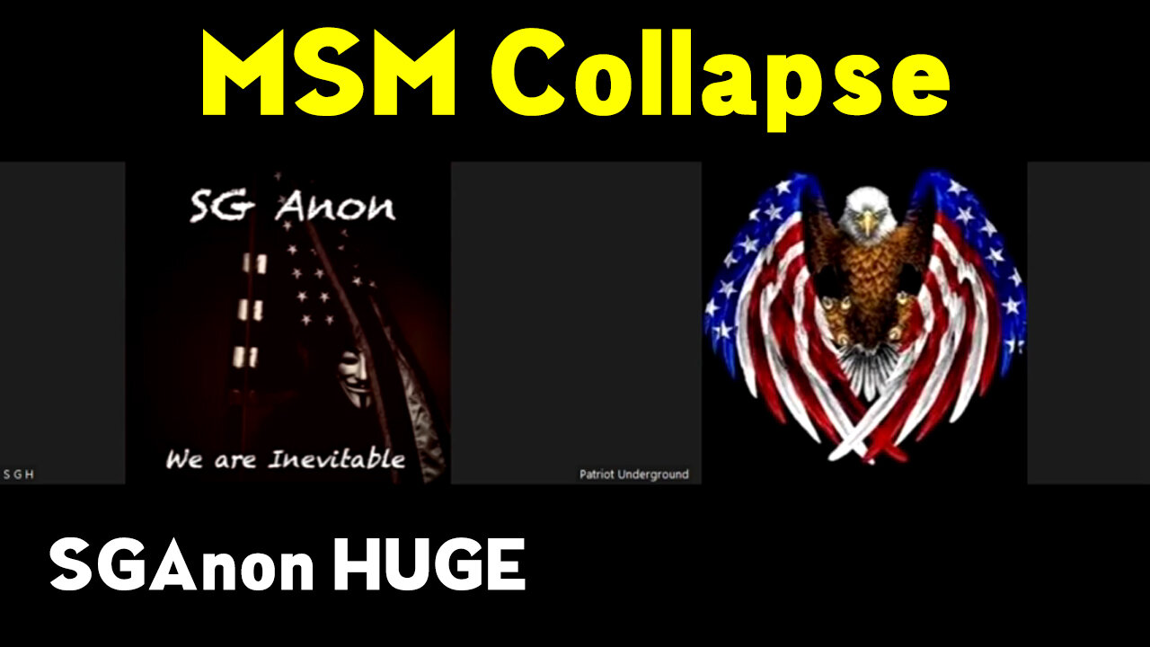 SGAnon HUGE - MSM Collapse with Patriot Underground