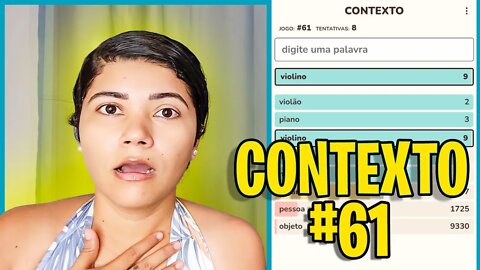 JOGANDO CONTEXTO - ESTOU VICIADA NESSE JOGO - PALAVRA #61