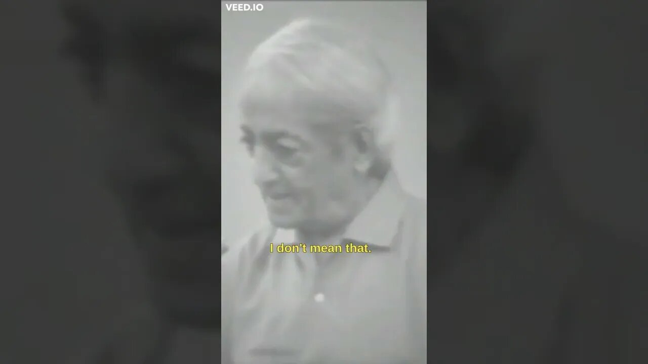 Escaping Through Identification / Thought [Krishnamurti] #Short
