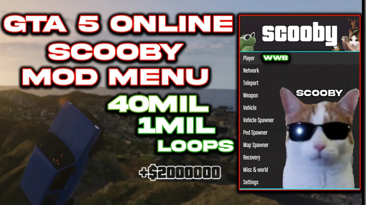 Scooby Menu (BEST Free) | GTA 5 ONLINE [1.67] | Undetected | Recovery & 40mil & 1mil Loops+Download