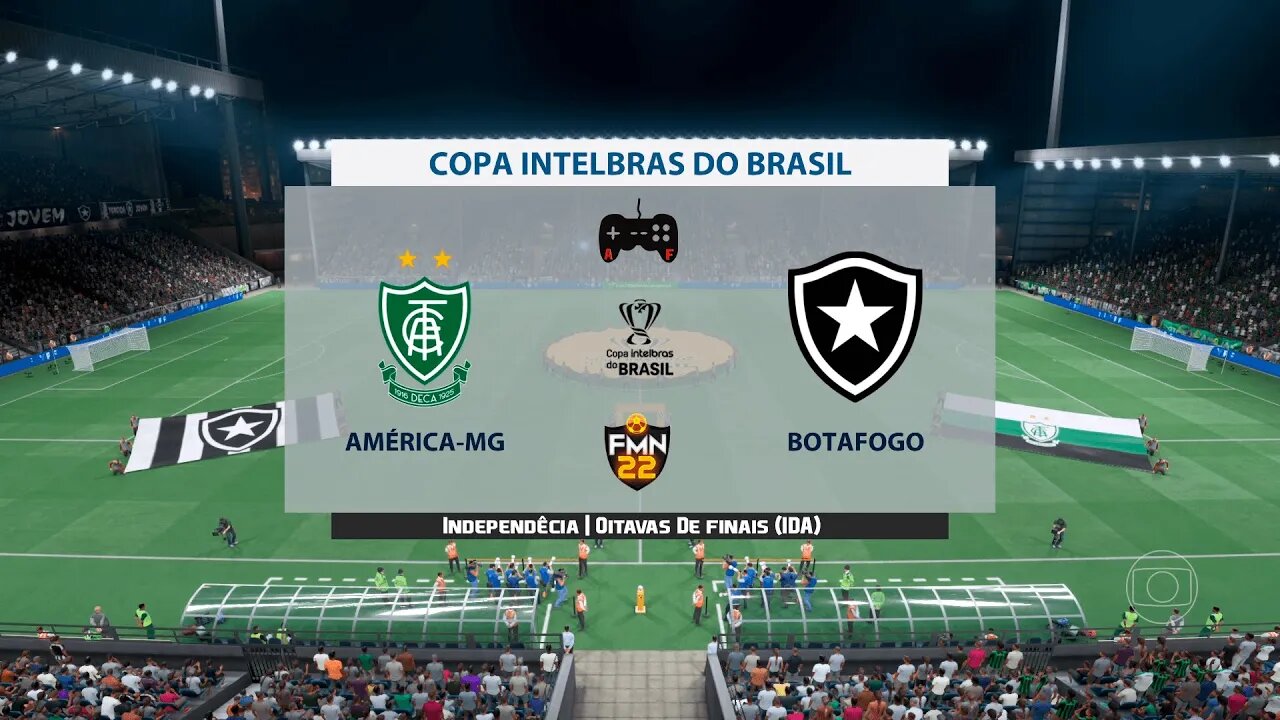 Copa Do brasil 2022 - America MG x Botafogo | Oitavas de finais (IDA) | FIFA 22 SIMULAÇÃO