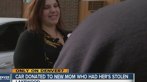 Car donated to new mom who had her's stolen