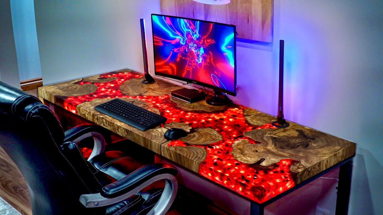 Making a Burning LAVA GAMING DESK