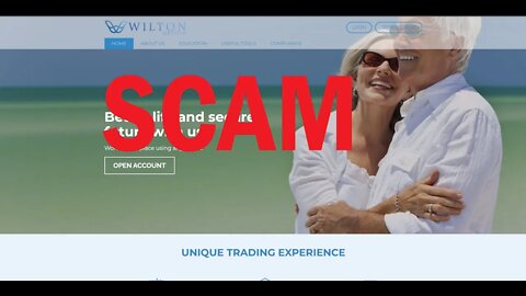 Wiltonoption.com is a SCAM investing site!
